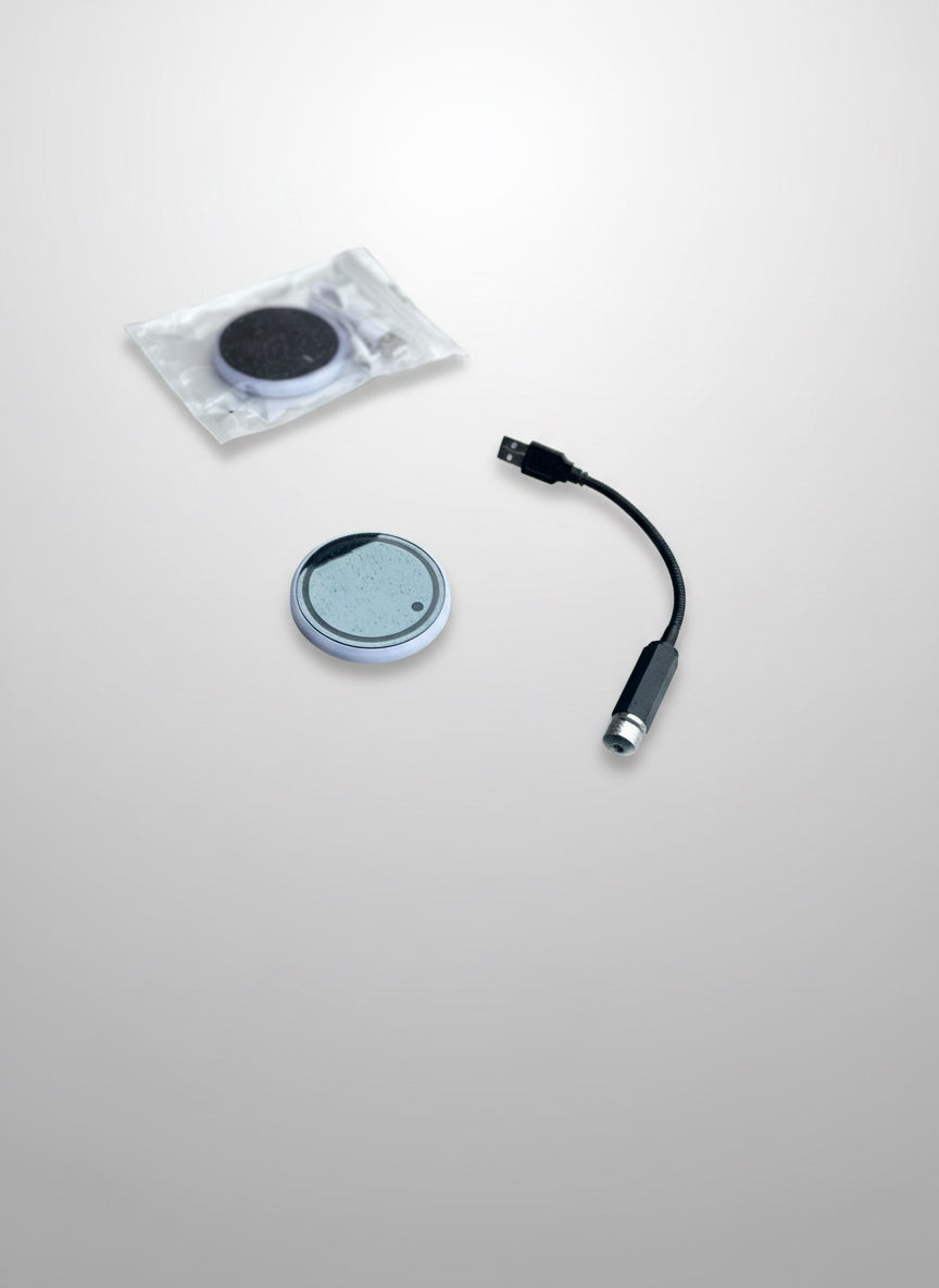 LED Car Cup Holder Lights & USB Starlight Projector – Interior Ambient Lighting Kit for Cars